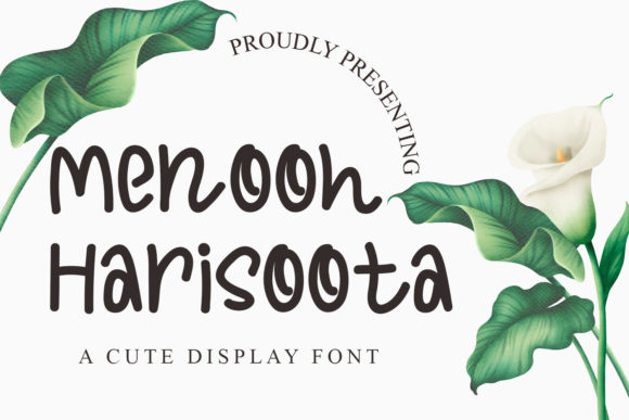 Menooh Harisoota: A Playful Display Font for Crafters and Handmade Sellers