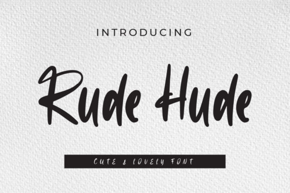 Rude Hude Font: A Handwritten Display Typeface for Confident Digital Design